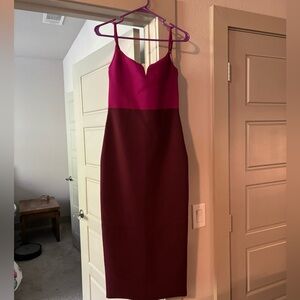 Express Body Contour Color Block Dress